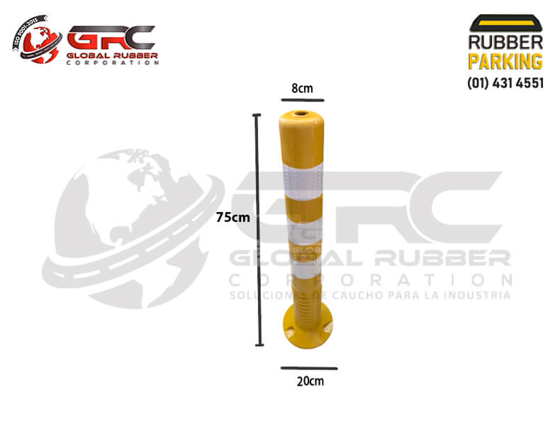 Nuestro HITO GRC está elaborado a base de poliuretano plástico resistente a los rayos UV. Está diseñado para delimitar carriles, ciclovías y zonas de tránsito de personas, también posee tres cintas reflectivas que le brindan mayor visibilidad.