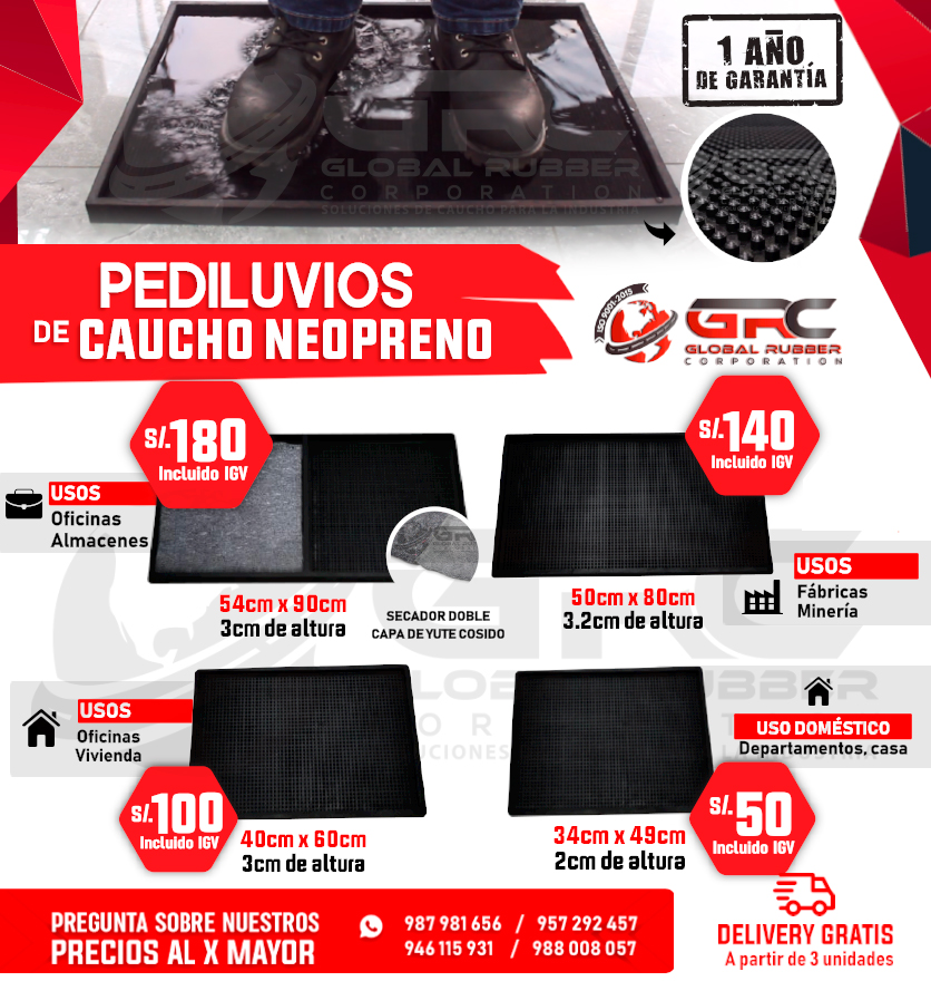 Pediluvio antideslizante utilizado especialmente como bandeja para la desinfección del calzado.