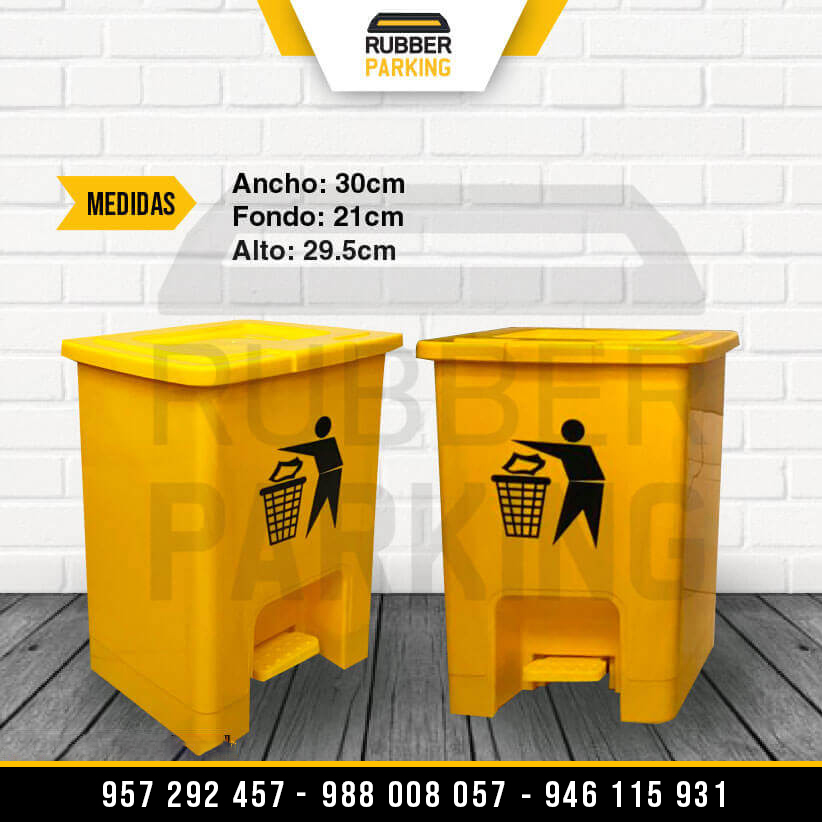 Nuestro CONTENEDOR DE BASURA CON PEDAL está elaborado a base de polietileno de alta densidad.